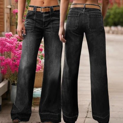 📢📢44% OFF!! ⏰Retro flared jeans for women with pockets