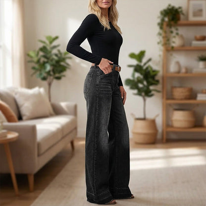 📢📢44% OFF!! ⏰Retro flared jeans for women with pockets