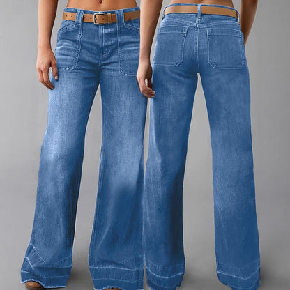 📢📢44% OFF!! ⏰Retro flared jeans for women with pockets