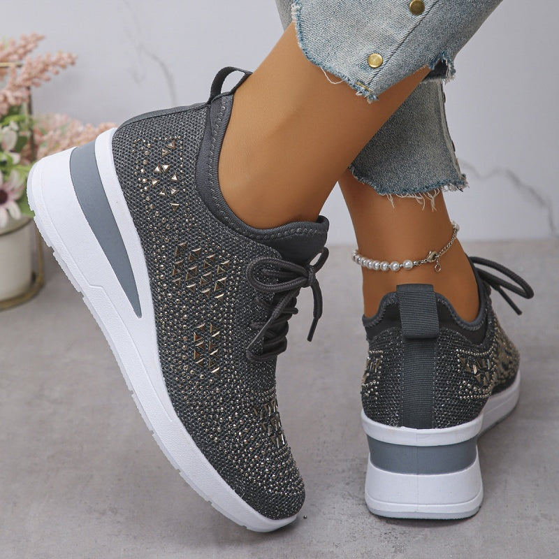 ⏳Time-Limited Special⏰Rhinestones-Embellished Breathable Mesh Sneakers