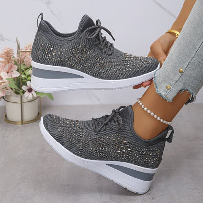 ⏳Time-Limited Special⏰Rhinestones-Embellished Breathable Mesh Sneakers
