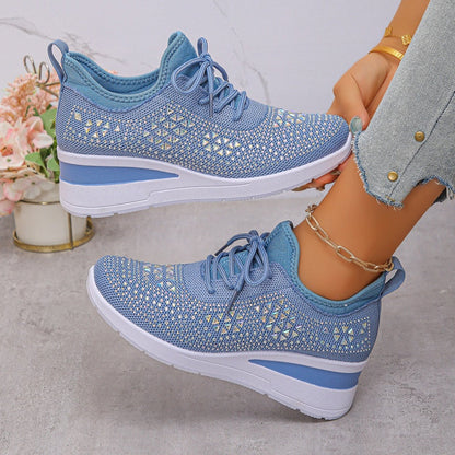 ⏳Time-Limited Special⏰Rhinestones-Embellished Breathable Mesh Sneakers