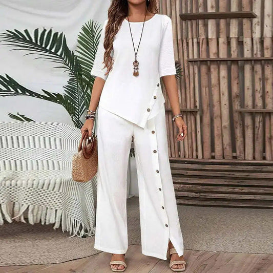 Asymmetric Hem Two-Piece Set