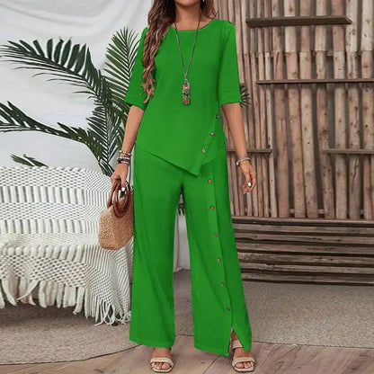 Asymmetric Hem Two-Piece Set