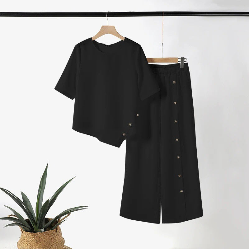 Asymmetric Hem Two-Piece Set