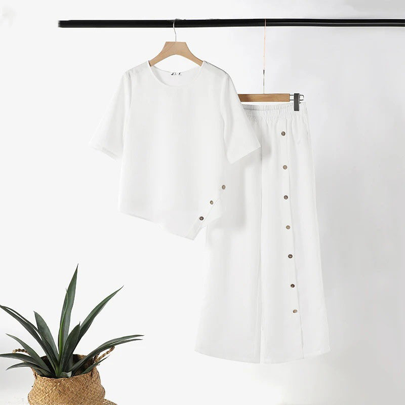 Asymmetric Hem Two-Piece Set
