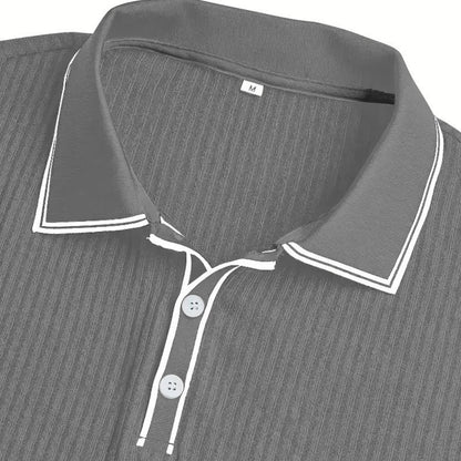 👕 44% OFF NOW! ☀️ Casual Short Sleeve Polo Shirt – Breathable Polyester, Modern Fit & Perfect for Relaxed Days 🏖️