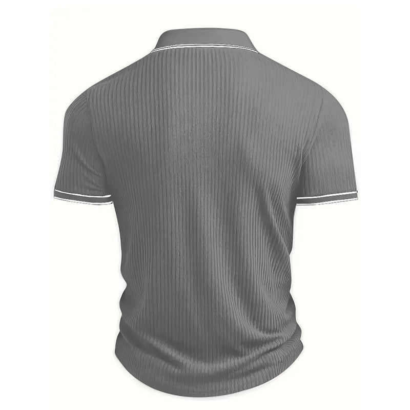 👕 44% OFF NOW! ☀️ Casual Short Sleeve Polo Shirt – Breathable Polyester, Modern Fit & Perfect for Relaxed Days 🏖️