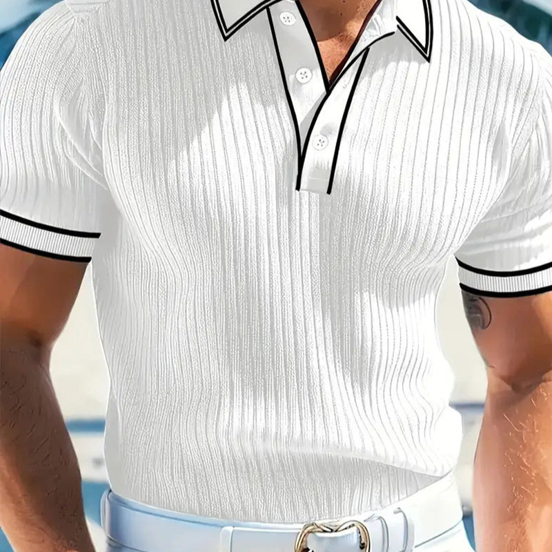 👕 44% OFF NOW! ☀️ Casual Short Sleeve Polo Shirt – Breathable Polyester, Modern Fit & Perfect for Relaxed Days 🏖️