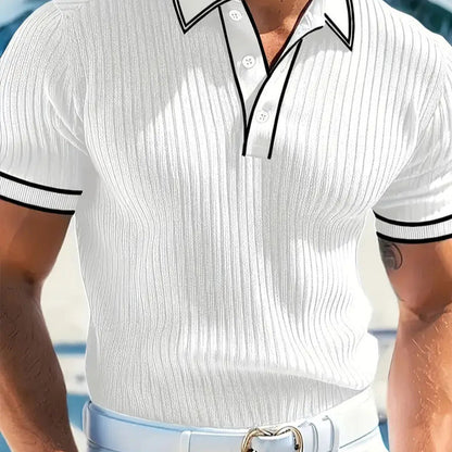 👕 44% OFF NOW! ☀️ Casual Short Sleeve Polo Shirt – Breathable Polyester, Modern Fit & Perfect for Relaxed Days 🏖️