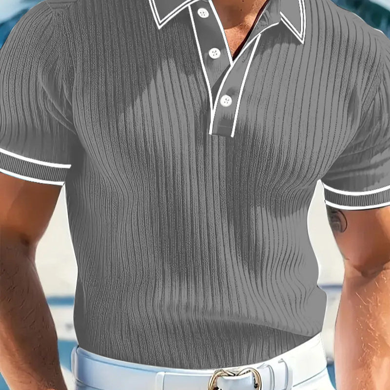 👕 44% OFF NOW! ☀️ Casual Short Sleeve Polo Shirt – Breathable Polyester, Modern Fit & Perfect for Relaxed Days 🏖️