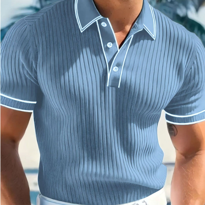 👕 44% OFF NOW! ☀️ Casual Short Sleeve Polo Shirt – Breathable Polyester, Modern Fit & Perfect for Relaxed Days 🏖️