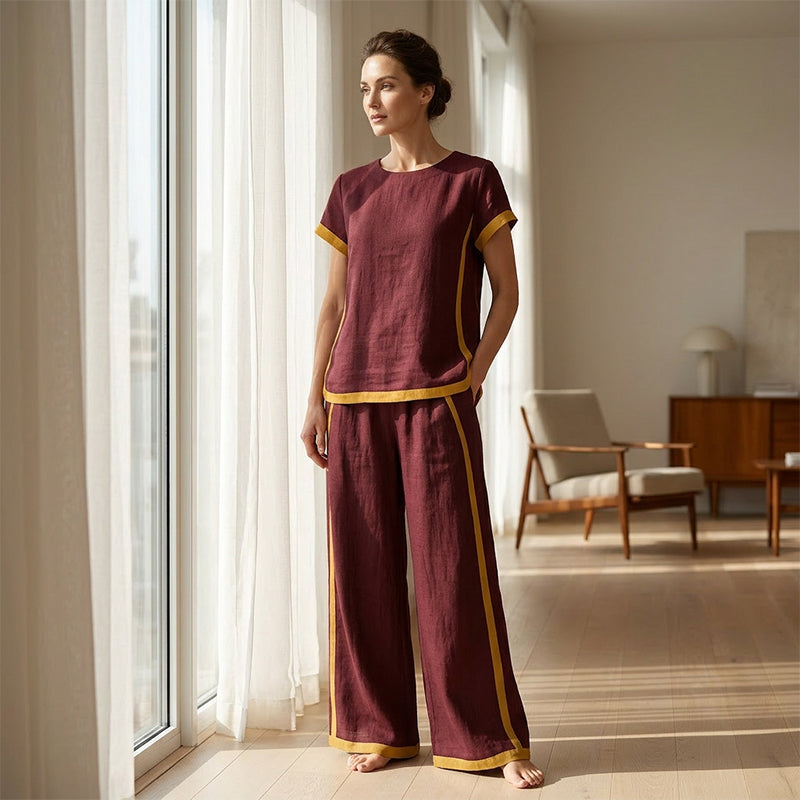 Women's Contrast Trim Co-ord Set