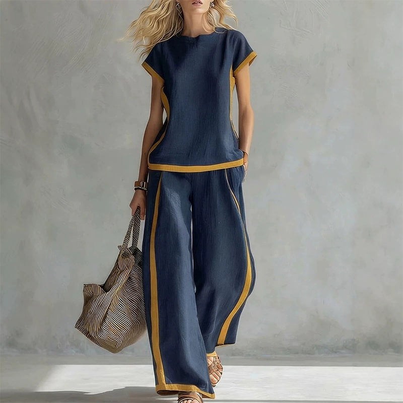 Women's Contrast Trim Co-ord Set