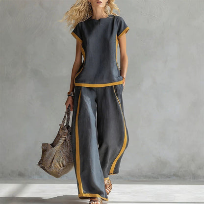 Women's Contrast Trim Co-ord Set