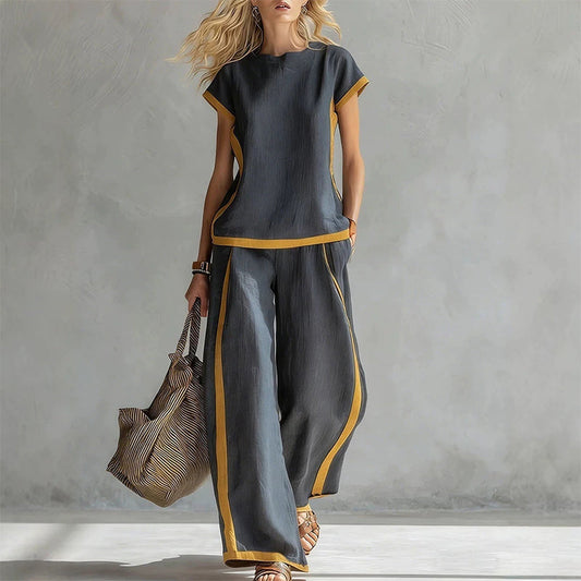 Women's Contrast Trim Co-ord Set