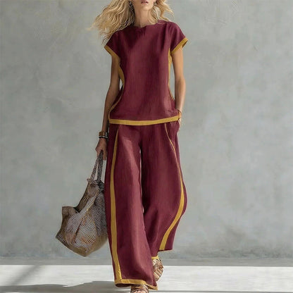 Women's Contrast Trim Co-ord Set