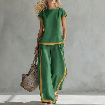 Women's Contrast Trim Co-ord Set